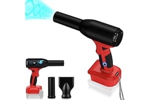 TEPULAS 90000 U/min Jet Dry Gebläse für Einhell PXC 18V Akku, 3-Gang Tragbarer Luftgebläse, Laubbläser Turbo Strahlgebläse für Einhell für Computer-Autotastatur (ohne Akku)