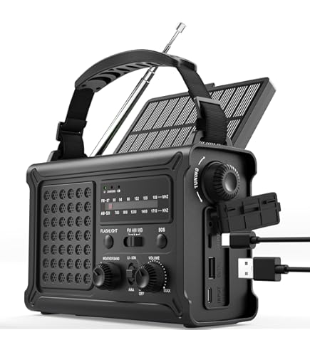 37000 mWh zwengelradio, noodradio, weerswaarschuwingsradio, AM FM, NOAA draagbare zonne-radio, 4 laadmethoden, 3 modi, zaklamp, leeslamp, SOS-alarm oplader