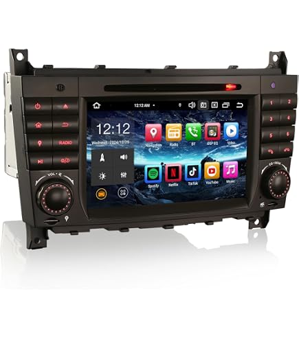Autoradio Android 2+64GB Para Mercedes C/CLC/CLK W203 W209 – 7 Pulgadas, Carplay Inalámbrico, GPS Y Cámara Trasera