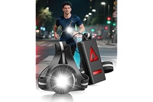 beseloa Running Lights for Runners, Running Torch Light Chest LED Lamp with 7 LEDs & 90°Adjustable Angle, USB Rechargeable Running Lights Torch for Dog Walking Night Runners Hiking Jogging