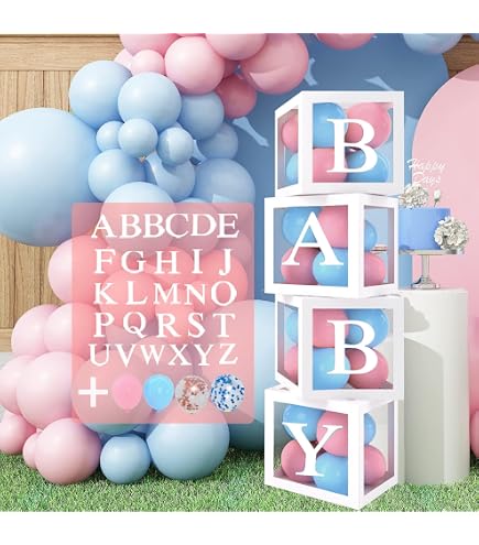 Kit De 12 Bannières En Papier Kraft Pour Révélation Du Genre - Fête Prénatale, Baby Shower Ou Baptême - 3