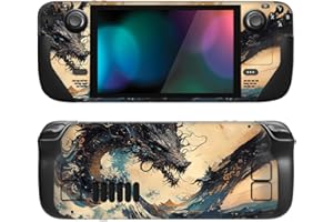 playvital Custom Stickers for Steam Deck LCD, Full Set Protective Skin Decal for Steam Deck - Tempest Dragon