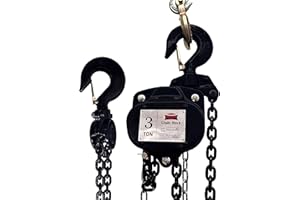 Dragon Winch Paranco a Catena 3000 kg Argano Sollevatore con una robusta catena in acciaio | 6 m di sollevamento massimo | Manuale Montacarichi Verricello 3T/3000Kg Paranco manuale 3T/6M