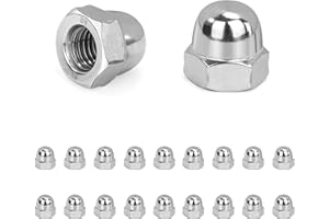QIMEI-SHOP Tuercas Ciegas Hexagonales M5 Tuercas de Sombrerete de Acero Inoxidable Tuerca Bellota para Tornillos Pernos Roscados Varillas Roscadas según DIN 1587 20 Piezas