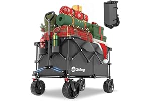 Sekey XXL Plus Carrello Spiaggia con Freni 200L 150KG, Carrello Pieghevole Ruote Grandi Extra 17x10 cm Tutti i Terreni, Brevettato Pieghevole da QUATTRO Direzioni SE4011, Antracite