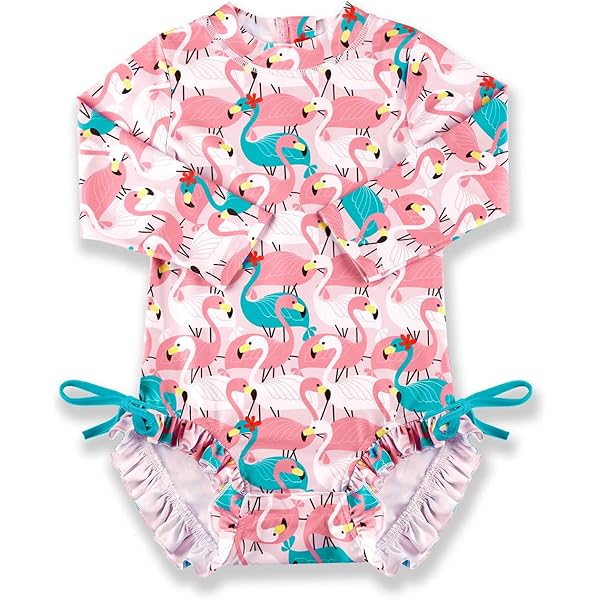 Mazuliso Badpak voor meisjesbaby's, uv, met doorlopende ritssluiting