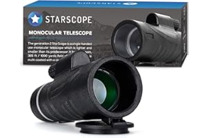 StarScope Monocular Spotting Scope - 10X High Power Monocular Scope | Wide Field of View Bird Watching Scope | Water-Resistant Monocular for Adults and Kids | Scope Monocular with Multi Coated Lens
