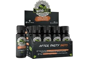 ‎ONE:47 one:47® After Party Drink | 12 Shots | Basisches Elektrolyte Getränk mit hochkonzentrierten Pflanzenextrakten, Vitaminen & Mineralstoffen | Feel good naturally | Rehydration & Fitter sein