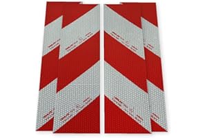 Selbstklebende Reflecto Kfz-Warnmarkierung Zuschnitte aus Orafol ORALITE 5921M in vielen Varianten (4X 141mm x 564mm)