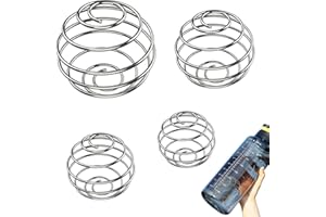 jatimdotin 4 Pcs Bola Batidora, Bola De Shaker Proteinas, Bolas para Mezclar Proteínas de Acero Inoxidable, Bola Batidora de Acero, Bola Agitadora para Bebidas Mezcladas con Proteínas