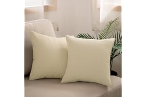 ‎TOCOMOA TOCOMOA Kissenbezug 40x40 2er Set - Kissenbezüge 40x40 cm Beige 100% Mikrofaser, Premium und Weich Kissenhülle, Oeko-TEX Zertifiziert, Kopfkissenbezug 40x40 mit Reißverschluss