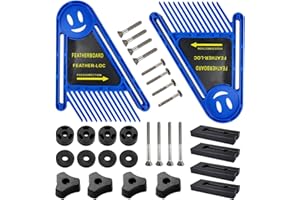 LQGTQO Tablero de Plumas Dobles Kit, 21 × 16.5 cm Tabla de Resorte para Sierra de Mesa, Juego de Carpintería Tablero Plumas, para Sierra de Mesa, Sierra de Banda, Tablas de Enrutador, Herramientas de Vallas