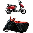 ROMEIZ - Two Wheeler - Motercycle - Bike Cover for Hero Vida V1 Pro SCOOTY Bike Cover with Water-Resistant and Dust Proof Premium 190T Fabric_Red Stripe
