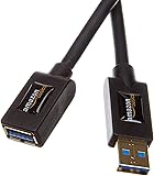 AmazonBasics USB 3.0 Extension Cable - A-Male to A-Female - 3.3 Feet (1 Meter),Black