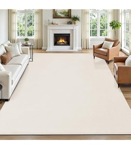 Hoogpolig Shaggy Vloerkleed Loca - Beige - 240x340 Cm - Zacht Tapijt Woonkamer Slaapkamer