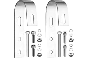 Anbte Ganci per Pannelli Solari da Balcone in Acciaio Inox 304, Installazione Senza Fori per Ringhiere - Compatibile con Fotovoltaico, Tetti Piani, Garage [Set da 2 con Viti]