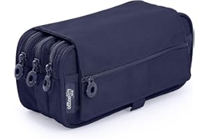 PracticOffice Portatodo Triple de Amplios Apartados Interiores con Cierre de Cremallera Individual