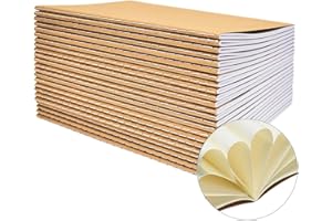 YBCPACK Kraft Notebook A5 Dotted, 20 Notebook Set, Polka Dot Notebook with 60 Pages (30 Sheets), Notepad for Office, School & Travel (21 x 14 cm)