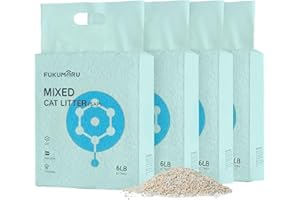 FUKUMARU Litière pour Chat en Tofu, Super Ultra Absorbante, 10,8 kg, sans Poussière et Légèrement Agglomérante, Contrôle des odeurs, Lavable, Faible Résidu