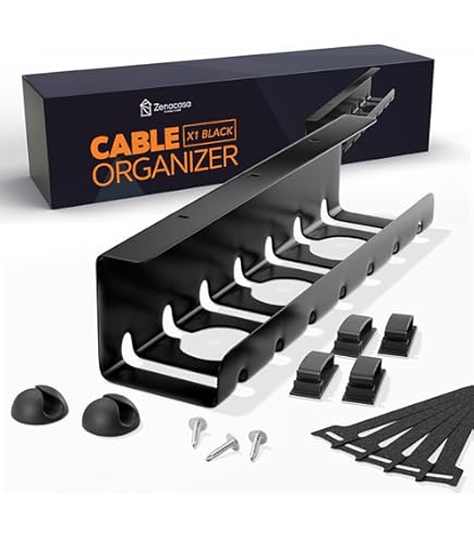 Scanfield Organizzatore Cavi Per Scrivania - Griglia Raccoglicavi, Set Da 2 - Foto 8