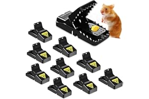 TWBEST Mausefalle, EIN Satz von 10 professionellen Mausefallen Snap Trap Rat Mausefalle, Wiederverwendbare Mausefalle Professionelle Mausefalle in Haus und Garten