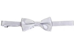 THE TIE COMPANY The Tie Co™ Children's Pre-tied & Adjustable Satin Solid Colour Classic Plain Bow Tie Kids