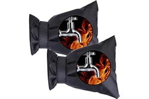 badaren 2Pcs Housse Robinet Extérieur, Couvercle Antigel pour Robinet d'Hiver, Protection Robinet Exterieur, Housse de Robinet de Jardin Imperméable pour Protéger du Gel (S)