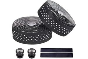 PLATTBK Ruban de guidon de cyclisme sur route Guidolines,Bande de guidon de vélo avec Bouchons, Utilisé pour la Plupart des Vélos 2 Pièces