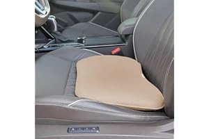 Rngwxoe 2-in-1 Keilkissen Auto oder Lendenkissen - 8 cm Weich Memory Foam Autositzkissen Fahrersitz - Komfort Sitzkissen Auto Autokissen Sitzkeilkissen für Auto und LKW, Beige