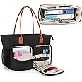 CURMIO Teacher Tote Bag for Women, Teacher Work Bag with Padded Laptop Sleeve, for Teacher, Educator, Black (Bag Only, Patent Pending)