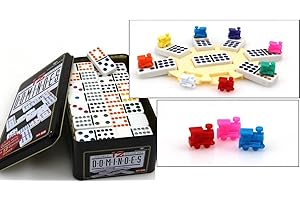 LUDOMAX Mexican Train Set Std, Doppel 12 Domino mit Zugstation u. Loks, Trend Spiel