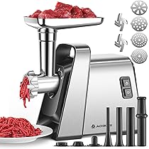 Hachoir à Viande électrique 500W - Machine à Saucisses - Modèle Polyvalent