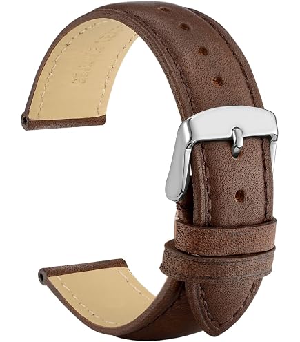 Bracelet De Montre Vintage En Cuir Véritable Façon Croco - 20 Ou 22 Mm - Occasion