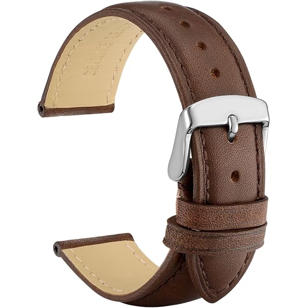 HNGM Cinturino Orologio Braccialetto in pelle marrone da 16 mm 18mm