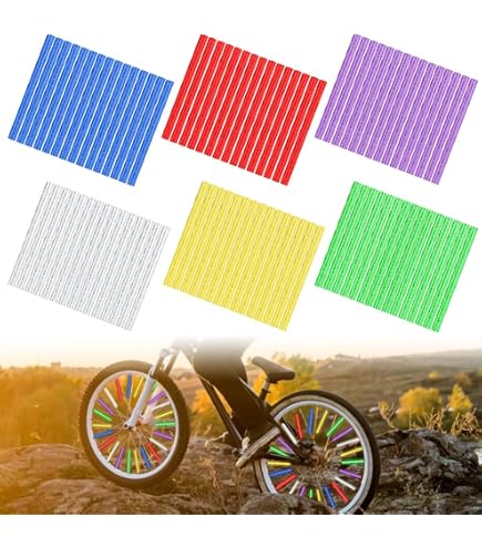 Set Di 6 Riflettori Per Bicicletta (Occhi Di Gatto) - Anteriore Bianco, Posteriore Rosso, 4 Pannelli Gialli, Con Clip, Per MTB, E-bike, Bici Bambini