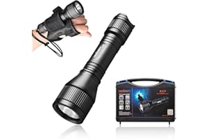 ORCATORCH D550 Dive Light 1000 Lumens Scuba Diving Flashlight 3 Modes IP68 Waterproof Underwater Lights Night Dive Submarine Torch with Wrist Mount for Outdoor Exploration Under Water Sports