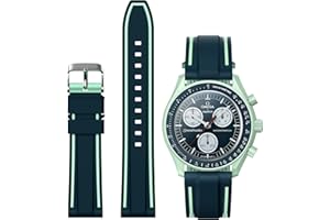STANCHEV Cinturino per Omega x Swatch MoonSwatch/Rolex Orologio/SEIKO Orologio 20mm,Rilascio Rapido Cinturino in silicone di ricambio per orologio Omega X Swatch Moonswatch Speedmaster
