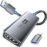 Fulfalic Scheda di acquisizione video, scheda di acquisizione 4K HDMI a USB 3.0, Scheda di acquisizione audio video 1080P 60F