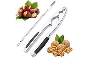 Axinyijia Cascanueces, Cascanueces de Acero Inoxidable, Cascanueces Multifuncional con Aguja de Cangrejo, Partidor de Almendras para Nueces