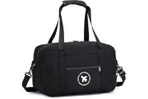 BAGROUPS Ryanair Bagaż Podręczny 40X20X25 CM Torba Do Torby Pod Ręką Do Samolotu Składane Torby Podróżne Wodoodporne Nylon 20L Torba Sportowa Weekendowa Torba Bagażowa Pasek Dla Mężczyzn Czarny