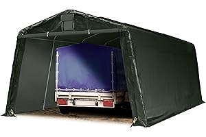 TOOLPORT Portable Garage 3,3x6,2 m Carport Tent PE 600 N Vehicle Shed compact Storage Shelter 100% waterproof green