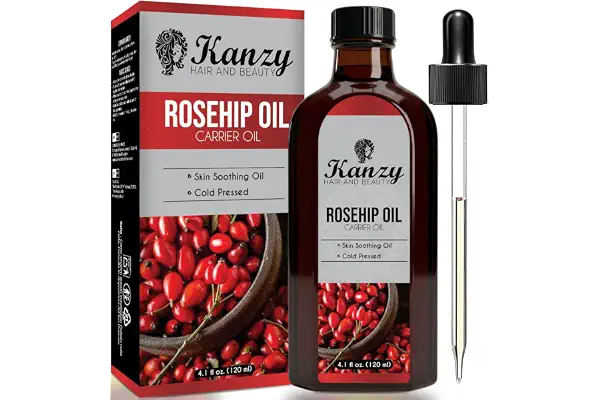 Kanzy Aceite de Rosa Mosqueta 120ml Prensado en Frío sin Refinar Rosa Mosqueta para Cicatrices y Estrías, usado como Hidratante para Cuerpo y Piel