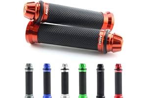 AREA1 Universal Motorcycle / Scooter Handlebar Grips, Rubber Grip, 22 / 24 - 25 mm (Dome)