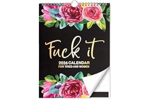 BAFIWU 2026 Calendar, Fucks-It Wall Calendar 2026 for Tired-Ass Women, 2026 Wall Calendar Planner Funny Monthly Calendar Month to View Planner for Home Office, 28 x 20.5 cm
