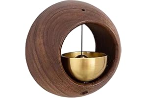 Teksome Campanello per negozianti per apertura porta, campanello in legno - Campanello d'ingresso,Campanello di allarme per ingresso in legno per camera, cortile, frigorifero, giardino, ristorante