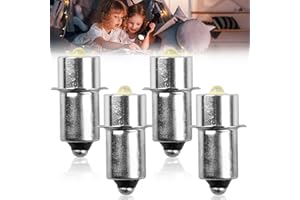 BAIFULAI P13.5S Lot de 4 ampoules LED de rechange, 3 W DC3-12 V, pour lampe de poche, lampe de poche, lampe de poche, lampe de poche, lampe de poche, lampe de poche LED pour lampe de poche, lampe de