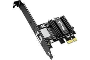 VIMIN 2.5G PCIe Network Card with Realtek RTL8125B -2.5G Ethernet Network Adapter, 2500/1000/100Mbps PCI Express Gigabit Ethernet Card Supports Windows 11/10/8.1/8/7 & Linux OS
