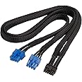 SilverStone Technology PP12-PCIE, 2 x PCIe 8 pin (PSU) to 12 pin (GPU) power cable for 2nd Gen modular PSUs, SST-PP12-PCIE