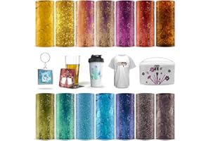 ‎LUCKIGUCK LUCKIGUCK Infusible Transfer Ink Sheets 14 Stück/Set, Vorgedrucktes gefärbtes Sublimationspapier 4.5"X 12" Eisen auf T-Shirt und Tasse