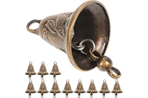 EXCEART Vintage Antique Metal Hanging Bell for Dog Training, Doorbell, Wind Chimes, DIY Crafts, Christmas Fortune Making - 11Pcs (Random Style)